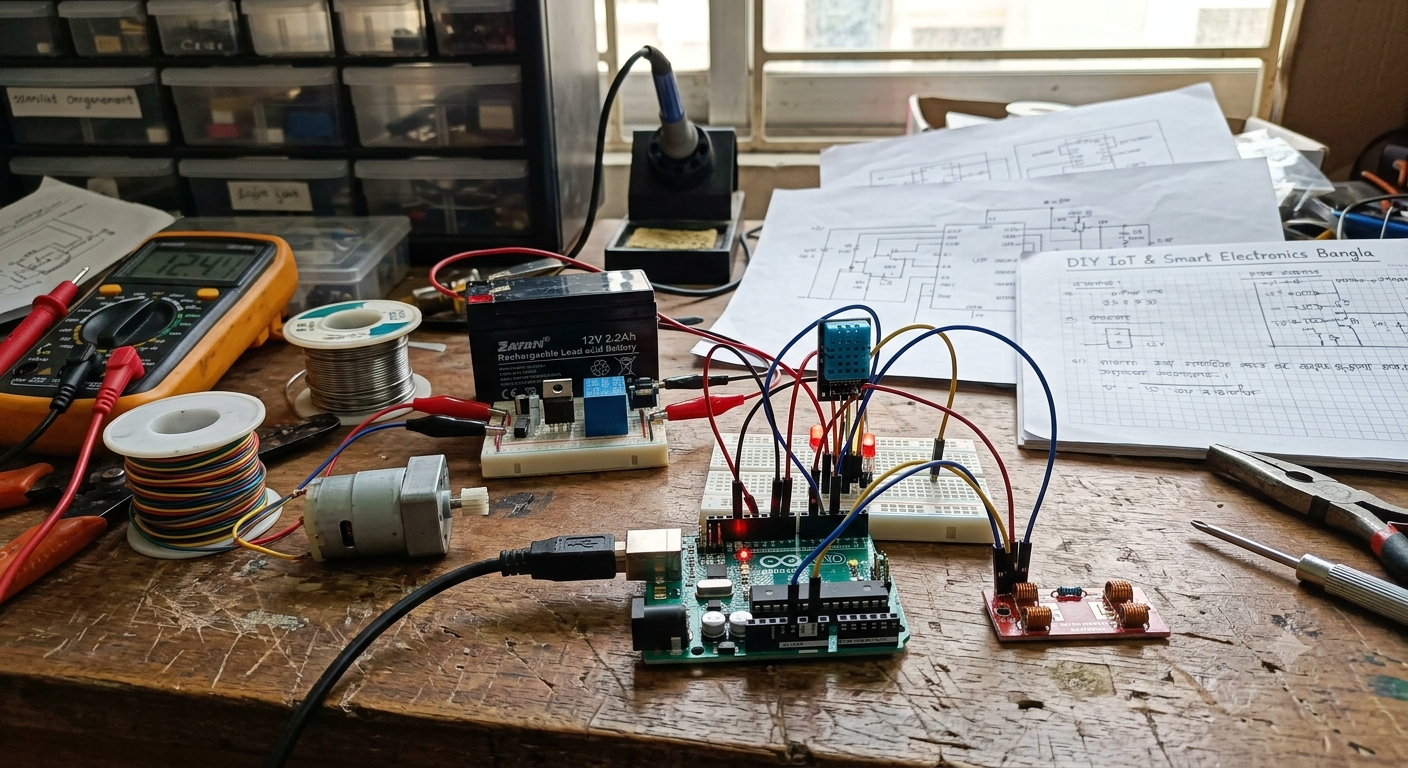 🔌 DIY IoT ও স্মার্ট ইলেকট্রনিক্স প্রজেক্ট: আরডুইনো দিয়ে নিজের কল্পনার ডিভাইস তৈরি!